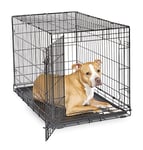 New World B36 Cage pour chiens de petite taille, ment améliorée, 91,44 cm, à une porte, comprenant un plateau étanche, des pieds protégeant le sol et de s caractéristiques brevetées