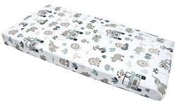 Medi Partners Drap Housse pour Un lit bébé 60x120 cm 100% Coton literie Matelas Enfant Sac de Couchage