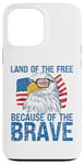 Coque pour iPhone 13 Pro Max USA Eagle Land of the Free à cause du courageux 4 juillet