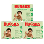 Huggies Natural Care Baby Wipes with Skin Loving Natural Fibres & Aloe Vera