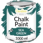 Creative Deco Peinture à la Craie Vert d'Eau 1L | Mat et Lavable | Idéal Rénovation de Meubles en Bois | Peinture Mur Interieur