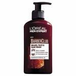 L'OREAL MEN EXPERT BARBER CLUB THREE YHDESSÄ TUOTTEESSA KASVOJEN JA HIUSTEN PESUAINE, 250 ml