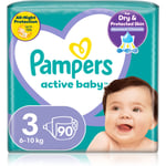 Pampers Active Baby Size 3 disposable nappies 6-10 kg 90 pc