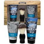 Man Stuff Shaving Gift Set Beard Grooming Kit Shave Cream Brush Post Balm Xmas