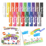 BLOT Tempera Paint Sticks for Kids 18 Colors Washable Crayon Paint Sticks Non Toxic Solid Tempera Paint for Teens Toddlers Adults Gifts, Quick Drying & Mess Free