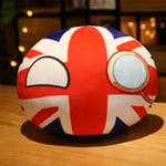 30cm Söta Polen Boll Plysch Leksak Fylld Mjuk Anime Land Boll Plysch Kudde Cosplay Barn Flagga Present-r（30cm，U.K.）