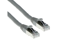 ACT Grey 1 meter LSZH SFTP CAT6A patch cable snagless with RJ45 connectors. Cat6a s/ftp lszh sng gy 1.00m (FB7001)