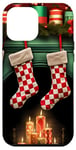 iPhone 12 Pro Max Christmas Stockings Hung by the Fireplace Case