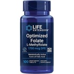 Life Extension Optimized Folate L-Methylfolate 100 Tablets Vegetarian Tabs