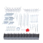 Assortiment de crochets pour panneau perfor&eacute;, 228 pi&egrave;ces, Kit d'organisation de rangement d'outils pour atelier &agrave; domicile