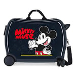 Disney Mickey Mouse Fashion Valise pour enfant Bleu 50 x 39 x 20 cm Rigide ABS Fermeture à combinaison latérale 34 L 1,8 kg 4 roues Bagages à main, bleu, Valise pour enfant