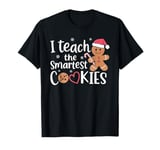 I Teach The Smartest Cookies Christmas Gingerbread Kids Boys T-Shirt