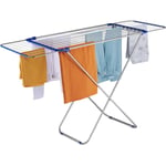 Relaxdays - Etendoir extensible, pliable, acier inoxydable, longueur séchoir de 13,6 m, séchoir droit HlP 97x176x55 cm