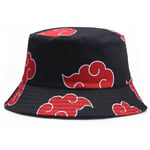 Anime Naruto Akatsuki Röd Moln Hink Hat Unisex Män Kvinnor Fishe