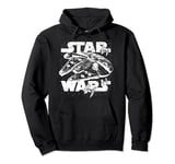 Star Wars Millennium Falcon Tie Fighter Battle Poster Pullover Hoodie