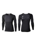 2XU Recovery Compression Mens Long Sleeve Top Black/Black Nero logo - XS