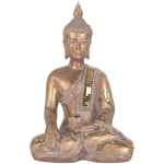 Signes Grimalt - Figurine de bouddha Oriental doré en résine décorative, Style Feng Shui Zen pour la décoration de la maison et du bureau