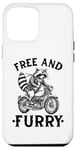 Coque pour iPhone 14 Pro Max Free And Furry Moto Rider Biker Raton laveur