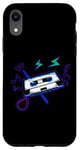 Coque pour iPhone XR Cassette Tape Pencil années 80 rétro vintage musique rétro