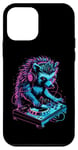 Coque pour iPhone 12 mini Cute Hedgehog DJ Colorful DJ Hérisson Mixeur de musique