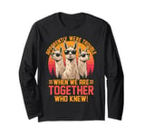 apparently we are trouble when we are together llama funny Long Sleeve T-Shirt