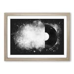 Big Box Art Vinyl Record Paint Splash Framed Wall Art Picture Print Ready to Hang, Oak A2 (62 x 45 cm)