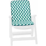 Coussin de Chaise de jardin Pliant Douce Intérieur Extérieur Motif à rayures en zigzag - Vert