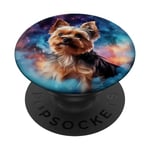 Yorkshire Terrier Yorkie Dog In Space Galaxy Stars PopSockets Swappable PopGrip