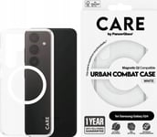 Panzerglass Care By ® Flagship Case Transparent Urban Combat M. Hvid Qi-Kompatibel Samsung Galaxy S24, Deksel, Samsung, Samsung - Galaxy S24, Gjennomsiktig