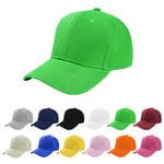 Aomig Casquette de Baseball, Coton Anti-Soleil Baseball Cap, Homme Femme été Unisexe Réglable Casquettes Sport Extérieur Sunhat Chapeau, Chapeau pour Grosses Têtes 55-65cm(Vert Fluorescent)