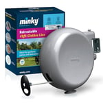 Minky Single Retractable 15m Clothes Line Ideal for Small Homes Gardens - MI5010