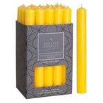 Shearer Dinner Candles Yellow 8 inch Unscented Dripless 8 Hour Burn Time 20 Pack