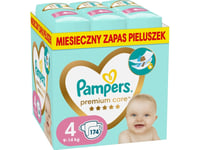 Pampers Premium Månedskasse Størrelse 4, 8-14Kg 174 Stk.