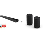 Sony HT-A5000 5.1.2 Dolby Atmos Soundbar -äänijärjestelmä + SA-RS5 -langattomat lisätakakaiuttimet -tuotepaketti