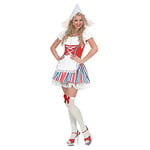 WIDMANN MILANO PARTY FASHION W, Costume complet hollandais avec robe élégante, tablier traditionnel, chapeau assorti, Déguisement pour Adulte, taille unisexe, 11002726, Multicolore, L