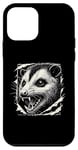 Coque pour iPhone 12 mini Graphique déchiré au visage possum | Amoureux des animaux féroces