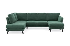 Trend Lyx U-Sofa med Divan Høyre - U-sofa Grønn