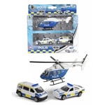 VN Leksaker Polis 3-Pack -Polisbilar + Helikopter 40735