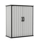 Keter Premier Tall 1400L High Outdoor Storage Cupboard -Grey