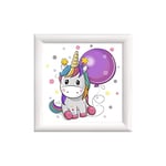 Pracht Creatives Hobby Diamond Painting Tableau avec Cadre, Motif Licorne, Taille env. 18 x 18 cm, kit de Bricolage pour Peindre avec des Pierres Brillantes, pour Enfants à partir de 5 Ans