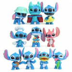 10 st/set Lilo & Stitch figurer leksaker Mini Stitch inspirerade figurer modelldockor Heminredning Tårtdekorationer Barn födelsedagspresenter