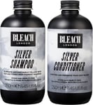 BLEACH LONDON Silver Shampoo 250 ml and Silver Conditioner 250 ml - High Ashy