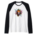 Disney The Lion King Epic Scar Big Face Retro Chest Logo Raglan Baseball Tee