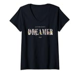 Disney Sleeping Beauty Dreamer 1959 Floral Text T-Shirt avec Col en V