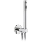 Ensemble de douche Dianhydro douchette ronde mince en laiton chrome' avec flexible et support pour baignoire de salle de bain