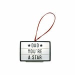 Miniature Light up Hanging Tree Decoration Lightbox Dad You're A Star Gift