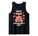 Valentine's Day Funny Teddy Bear Heart Love Valentines Tank Top