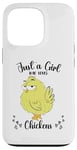 iPhone 13 Pro Just a Girl Who Loves Chickens Yellow Lover Women Girls Case