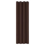 Deconovo Rideaux Occultants Isolant Thermique Anti Froid, 132x138 CM (Largeur x Hauteur), Rideaux pour Chambre Gar?on, Design Moderne à Oeillets, Chocolat, 1Pièces