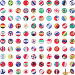 Creative Punaises Drapeau National Punaise Pays Carte Punaises pour Tableau D'affichage, Carte, Bureau (200 Pièces, Motif Pays Assortis)